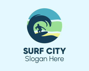 Summer Beach Surf logo design