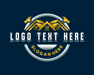 Remodeling - Construction Hammer Roof logo design