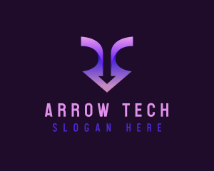 Logistics Tech Arrow logo design