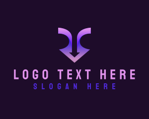 Courier - Logistics Tech Arrow logo design
