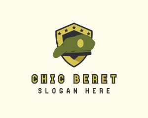 Army Shield Beret logo design