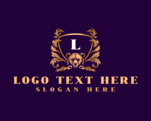 Luxury - Bear Crest Shield logo design