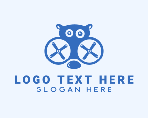 Zoo - Cute Flying Drone logo design