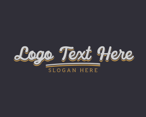Typography - Casual Retro Business logo design