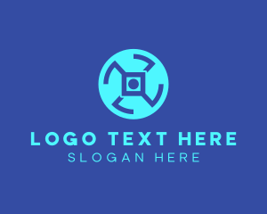 Blue - Digital Tech Wheel logo design
