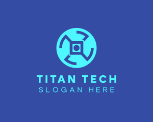 Digital Tech Wheel logo design