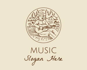 Camp Singalong Guitarist  logo design