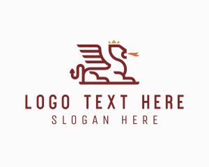 Ancient - Mythical Royal Sphinx logo design