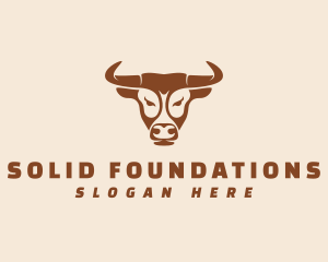 Bull Buffalo Cattle Logo