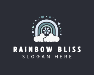 Daycare Clouds Rainbow logo design