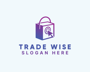 Merchant - Online Shopping Bag logo design