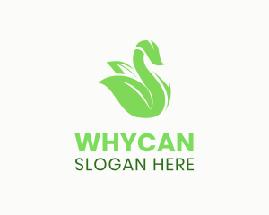 Abstract Swan Leaf Logo