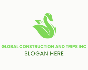 Organic - Abstract Swan Leaf logo design