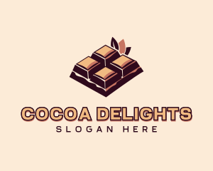 Chocolate Bar Dessert logo design