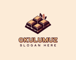 Nougat - Chocolate Bar Dessert logo design