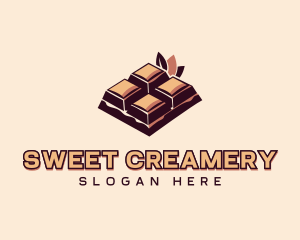 Chocolate Bar Dessert logo design