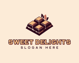 Chocolate Bar Dessert logo design