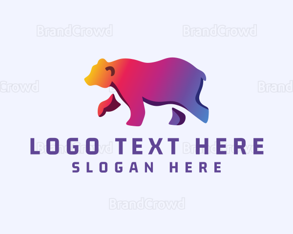 Gradient Wild Bear Logo