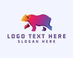 Gradient Wild Bear Logo