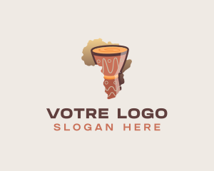 Askiko - Africa Djembe Drum logo design