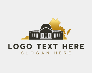 Map - Virginia Monticello Building logo design