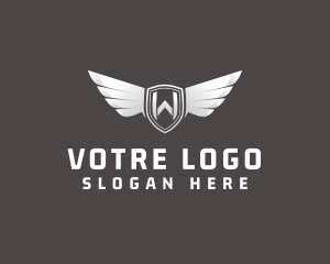 Automotive Silver Wing Letter W Logo