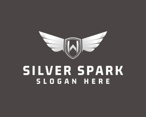 Silver - Automotive Silver Wing Letter W logo design