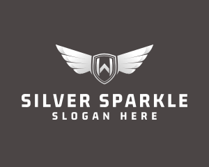 Silver - Automotive Silver Wing Letter W logo design