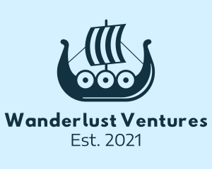 Traveller - Ancient Viking Ship logo design