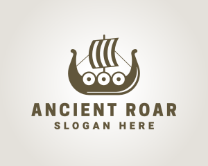 Ancient Viking Ship logo design