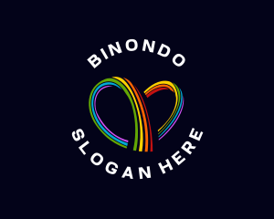 Rainbow Heart Loop Logo