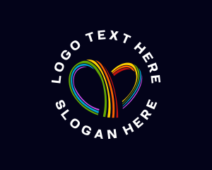 Rainbow - Rainbow Heart Loop logo design