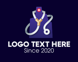 Medical Stethoscope Hospital logo design