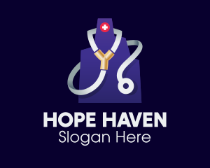 Medical Stethoscope Hospital Logo