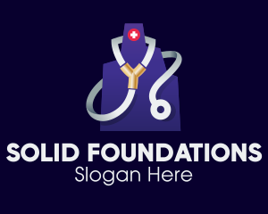 Medical Stethoscope Hospital Logo