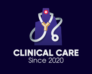 Medical Stethoscope Hospital logo design