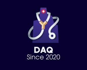 Defibrillator - Medical Stethoscope Hospital logo design