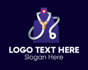 Medical Stethoscope Hospital Logo