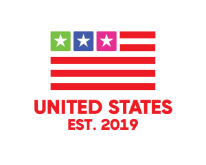 States - USA Flag App logo design