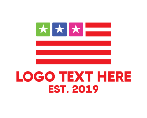 Usa - USA Flag App logo design