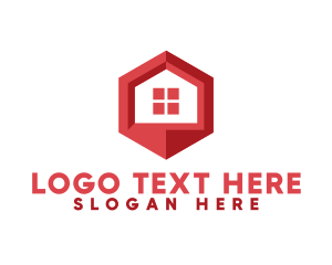 Builders - Realtor Geometric House logo design