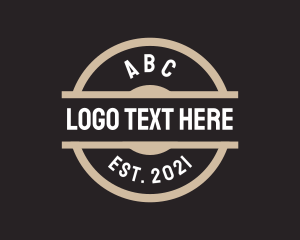 Author - Circle Retro Letter logo design
