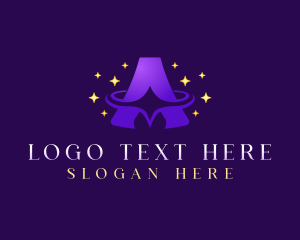 Cosmic Star Letter A logo design