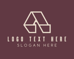 Technology - Creative Origami Letter A logo design