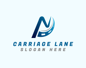 Carriageway - Highway Road Letter N logo design