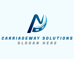 Carriageway - Highway Road Letter N logo design