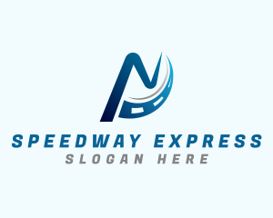 Freeway - Highway Road Letter N logo design