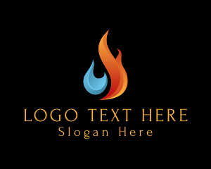 Torch - 3D Ice Fire logo design