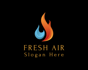 Ice Fire Cooling logo design