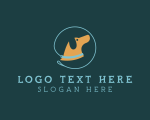 Dog Trainer - Pet Dog Training Leash logo design